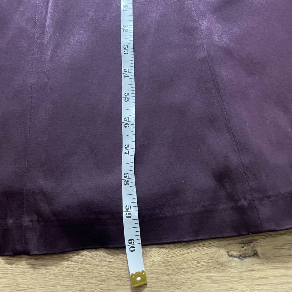 Elegant long gown by Zara Women in a deep plum shade size 10 - Picture 11 of 12